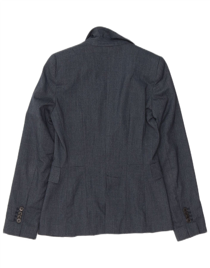 ZARA Womens 1 Button Blazer Jacket UK 6 XS Navy Blue