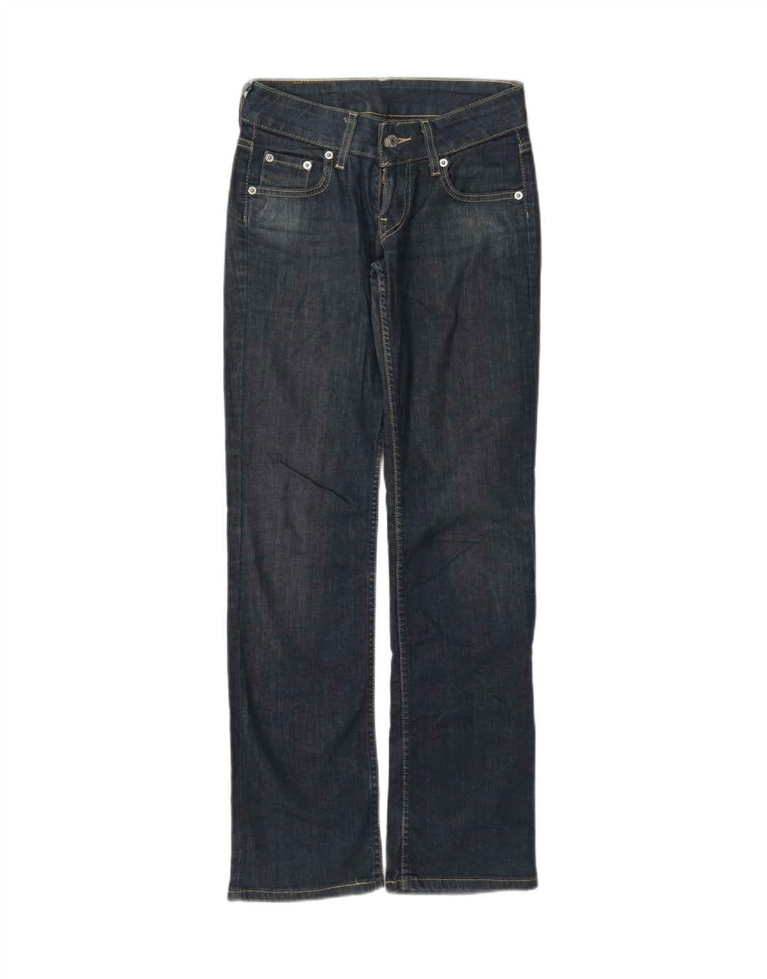Jeans dritti da donna Levi's W26 L32 cotone blu navy