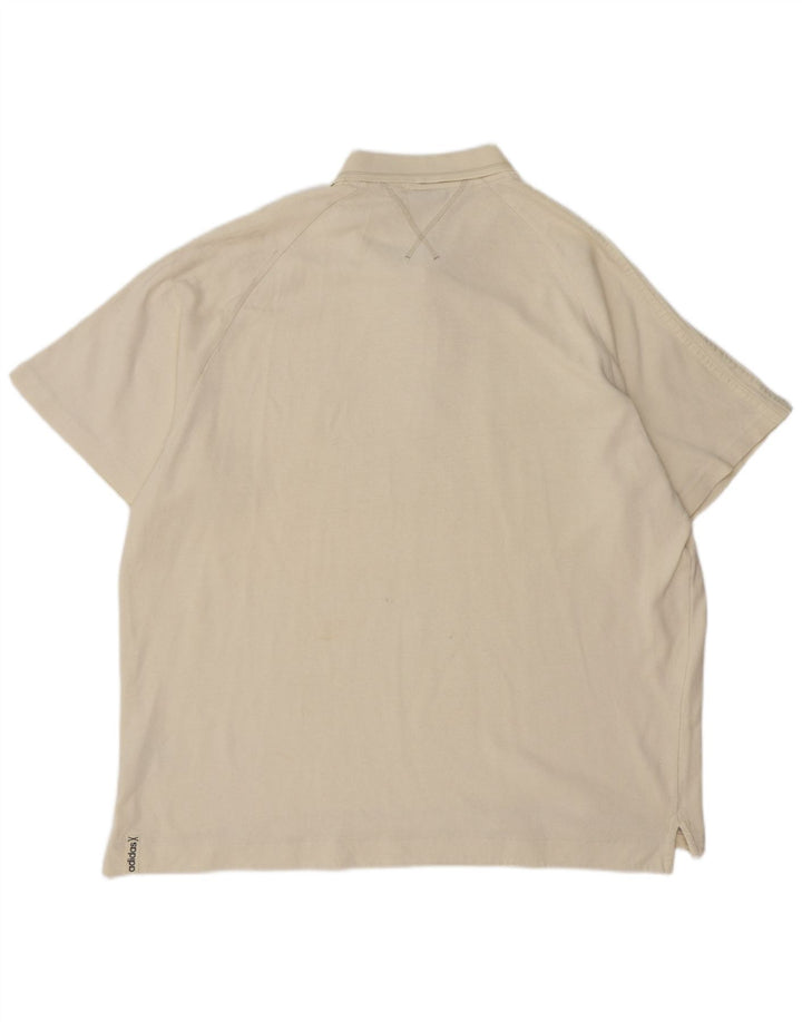 Polo ADIDAS da uomo 2XL in cotone bianco