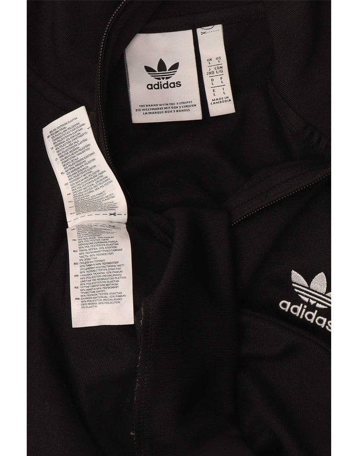 Giacca da tuta da donna Adidas UK 16 grande poliestere nero