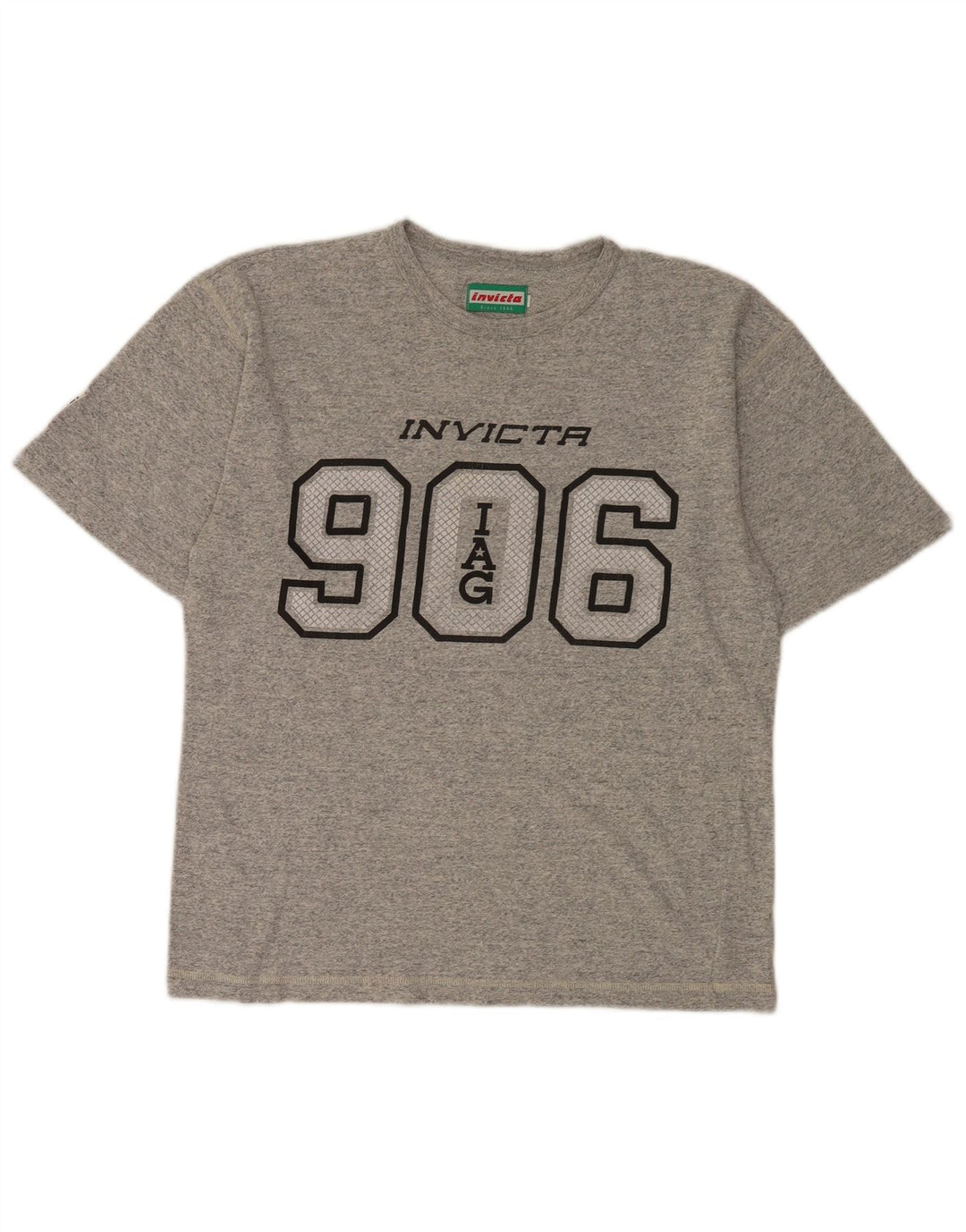 T-shirt grafica da uomo Invicta Top in cotone chiazzato grigio piccolo