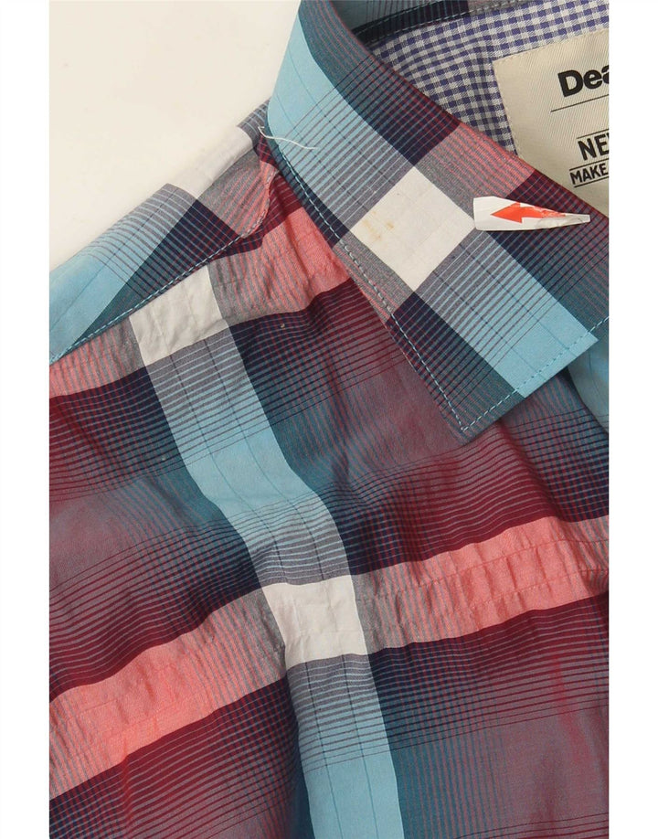 Desigual Uomo Slim Camicia 2XL Cotone a quadri multicolore