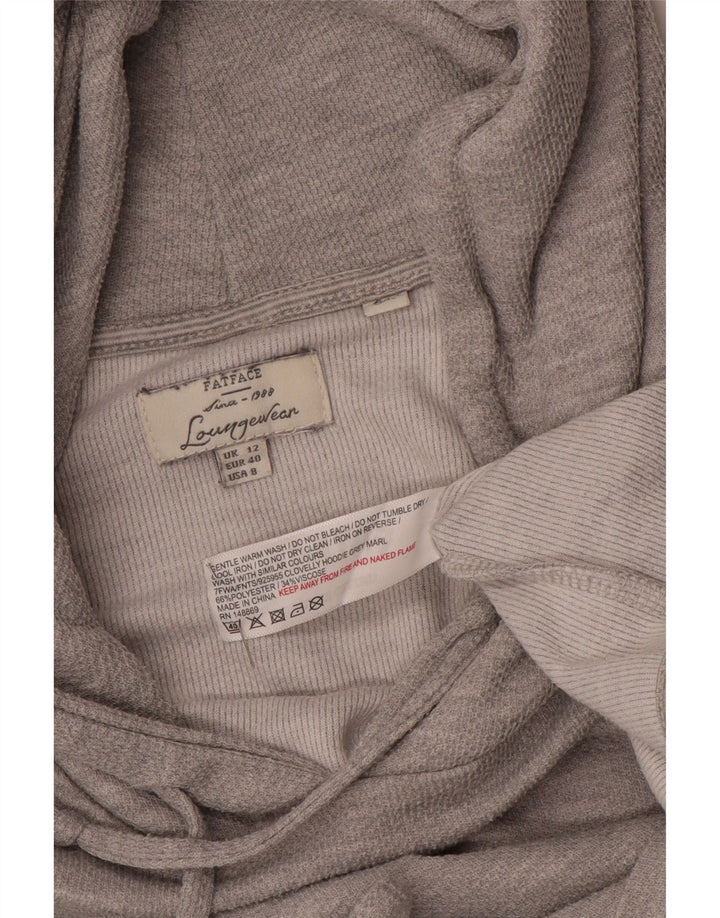 Felpa con cappuccio da donna Fat Face UK 12 Poliestere grigio medio