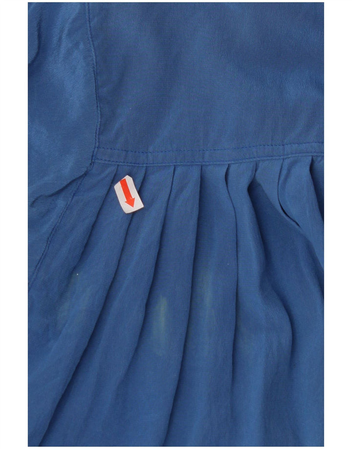 MAX MARA Abito camicia oversize a maniche corte da donna UK 12 Blu medio