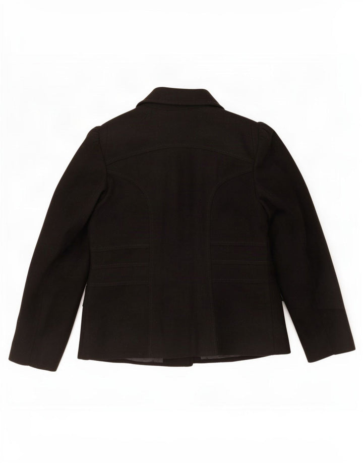 Giacca blazer a 4 bottoni Marks & Spencer da donna UK 14 poliestere nero medio