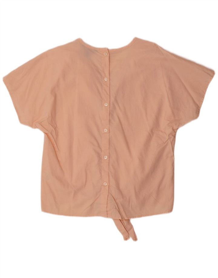 J. Crew Camicetta da donna con allacciatura frontale Top UK 14 Cotone rosa medio