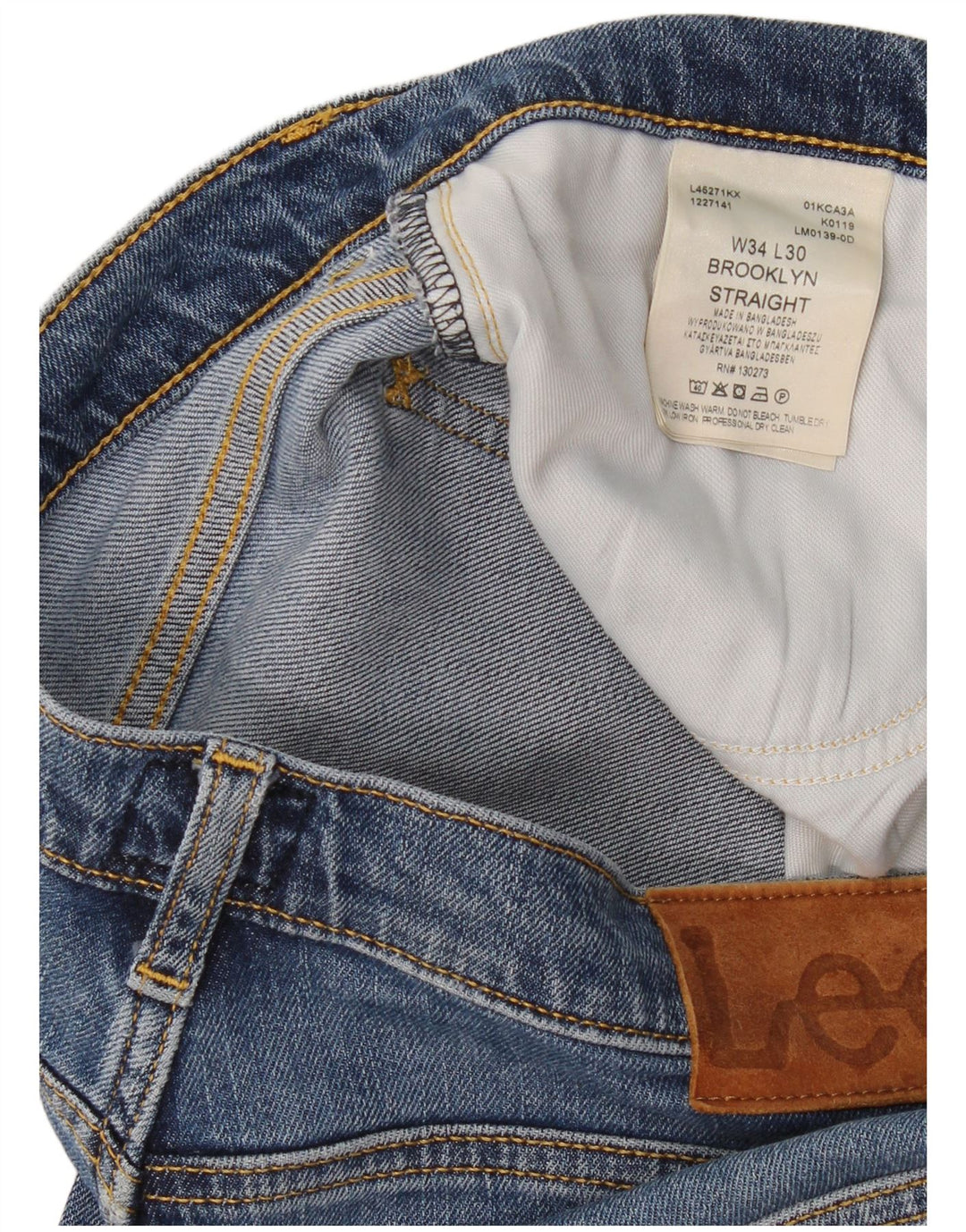Jeans dritti da uomo Lee Brooklyn W34 L30 cotone blu