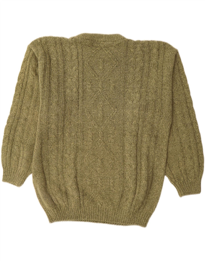 Maglione maglione girocollo da uomo Canda grande acrilico verde
