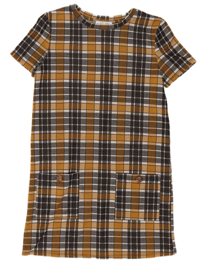 Vestito a trapezio Trafaluc da donna Zara UK 10 piccoli quadri gialli