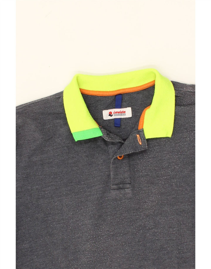 INVICTA Mens Polo Shirt Medium Grey Cotton Vintage Invicta and Second-Hand Invicta from Messina Hembry 