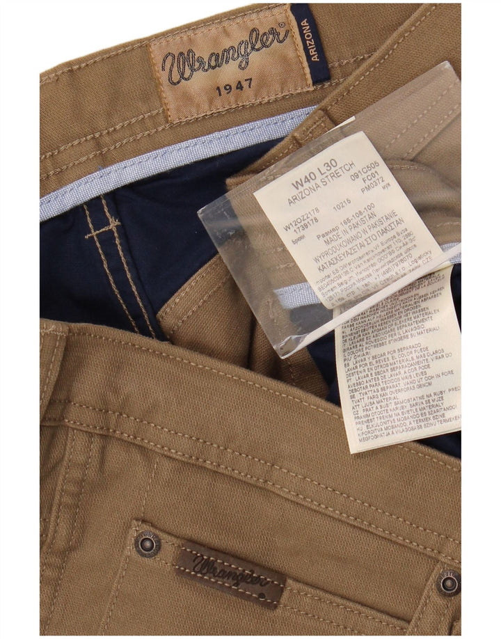 WRANGLER Pantaloni casual dritti elasticizzati Arizona da uomo W40 L30 Marrone