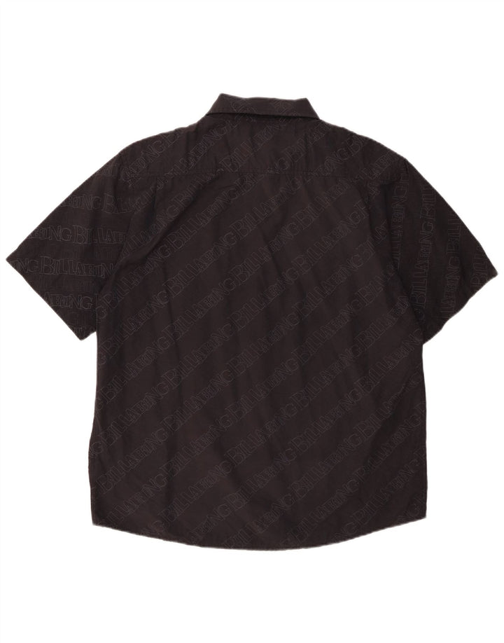 Camicia a maniche corte grafica da uomo Billabong in cotone nero medio