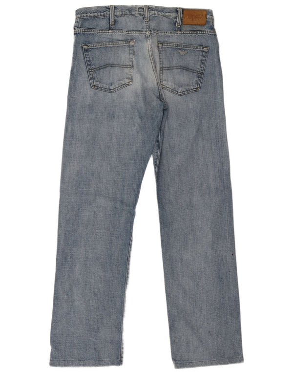 Jeans dritti da uomo Armani W34 L31 cotone blu