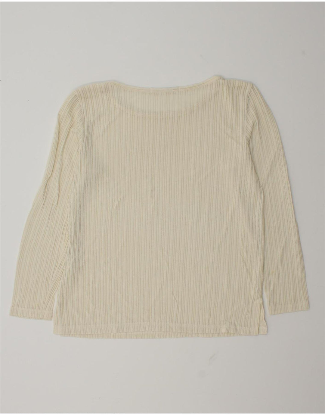 Penny Black Top da donna a maniche lunghe UK 14 Viscosa medio sporco bianco