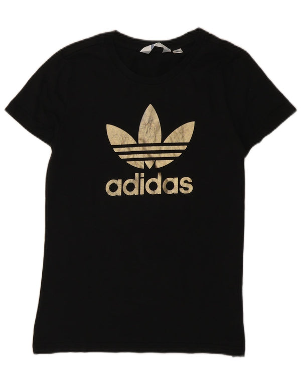 T-shirt grafica da donna Adidas Top IT 42 Medium Black Cotton