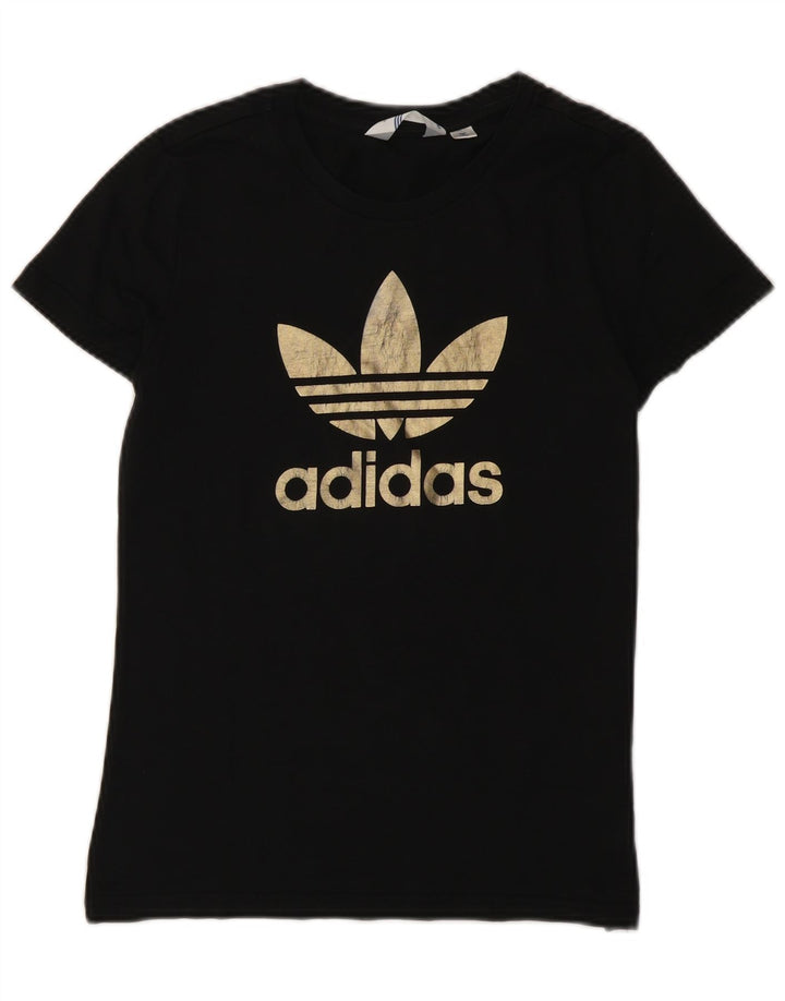 T-shirt grafica da donna Adidas Top IT 42 Medium Black Cotton