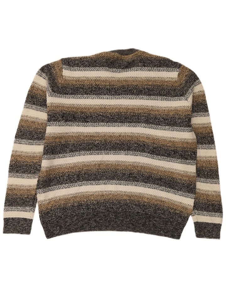 Maglione maglione girocollo da uomo Marks & Spencer XL a righe multicolore