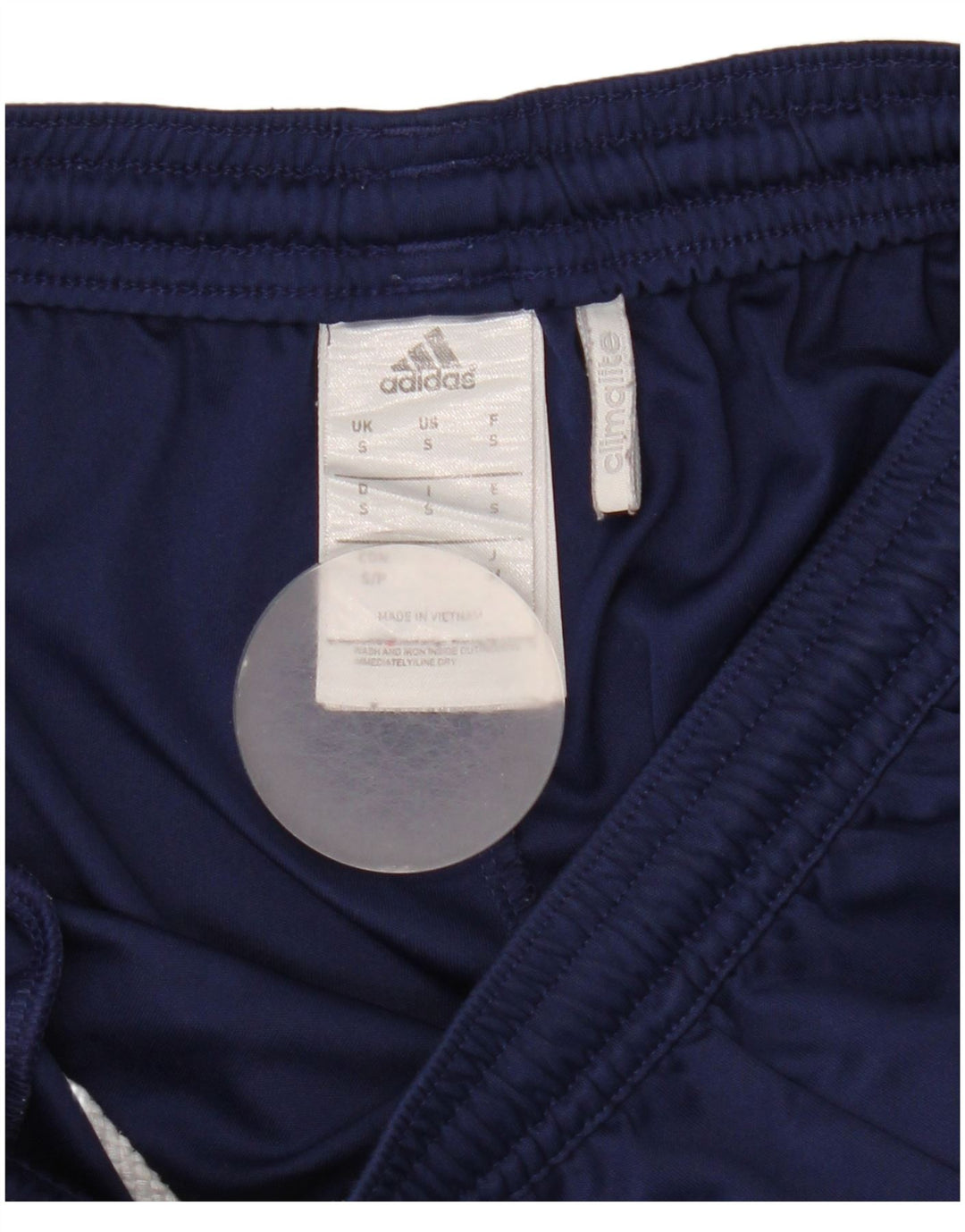 Pantaloncini sportivi Adidas Climalite da uomo piccoli in poliestere color block blu navy