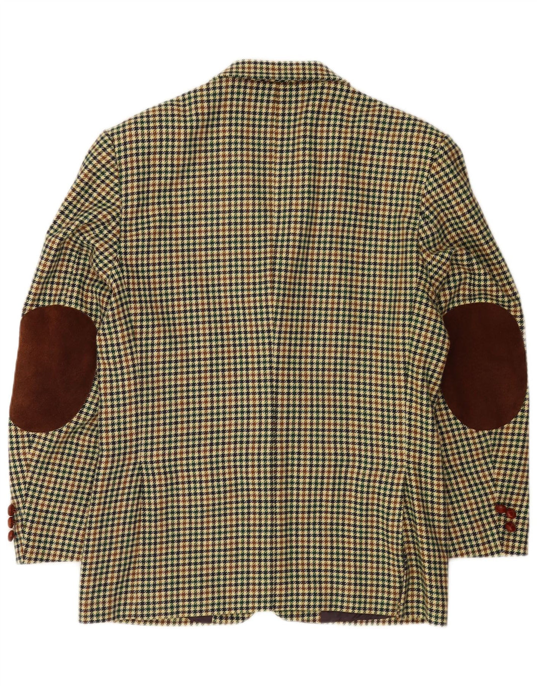 Giacca blazer da uomo a 3 bottoni Wampum UK 38 pied de poule medio multicolore