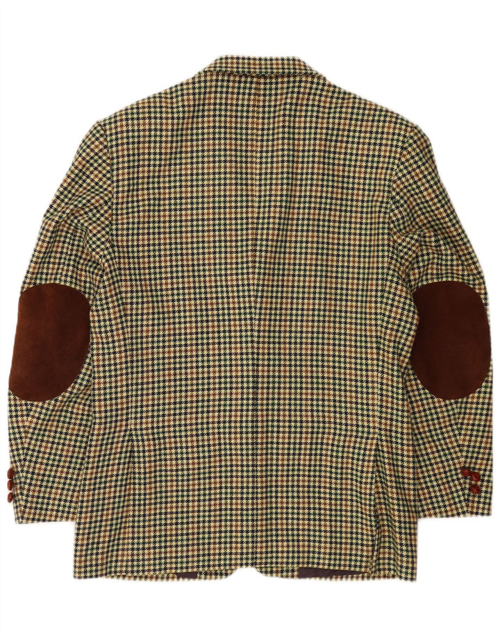 Giacca blazer da uomo a 3 bottoni Wampum UK 38 pied de poule medio multicolore