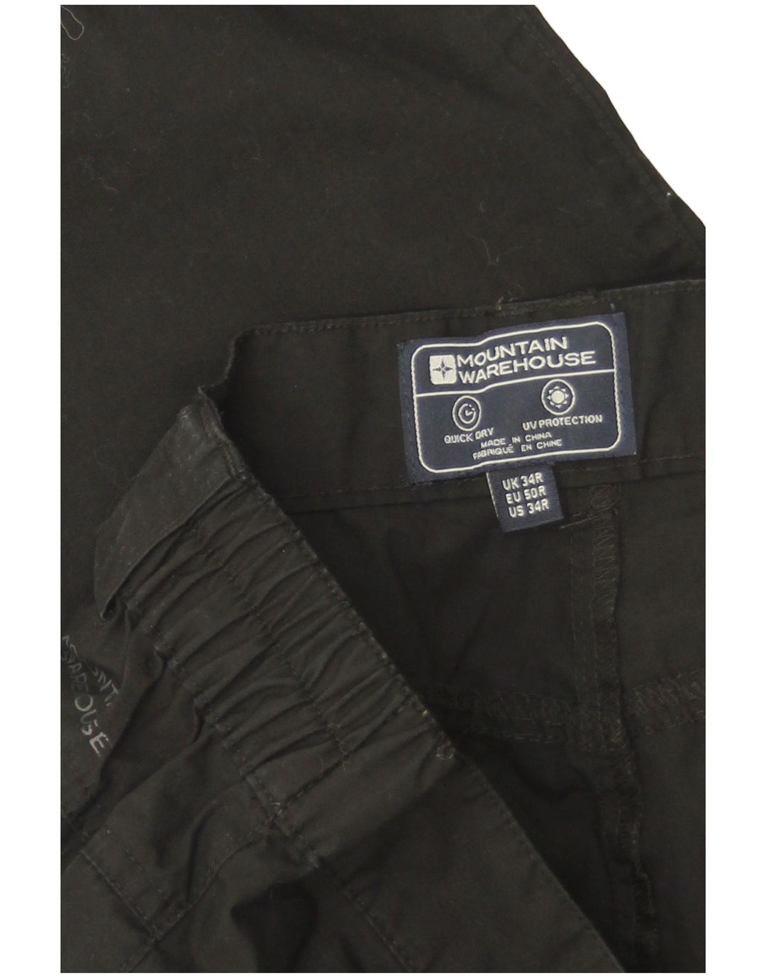 Pantaloni cargo dritti da uomo Mountain Warehouse W34 L31 poliestere nero