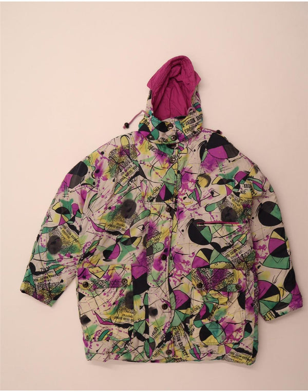 Giacca imbottita con cappuccio da donna Gil Bret UK 16 grande poliammide multicolore