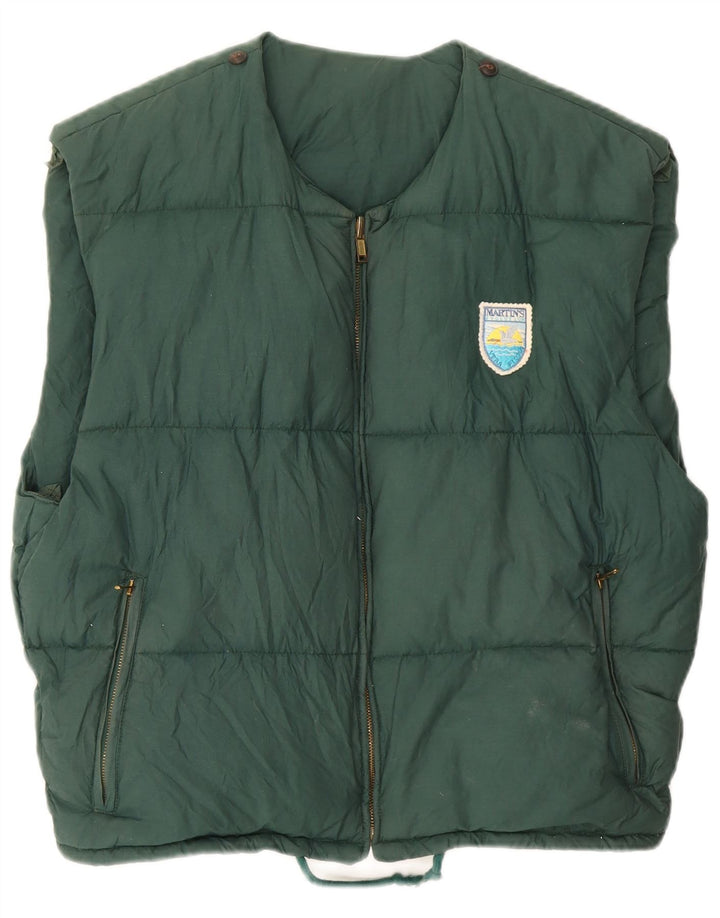 Gilet imbottito con fodera da donna Martin UK 14 cotone verde medio