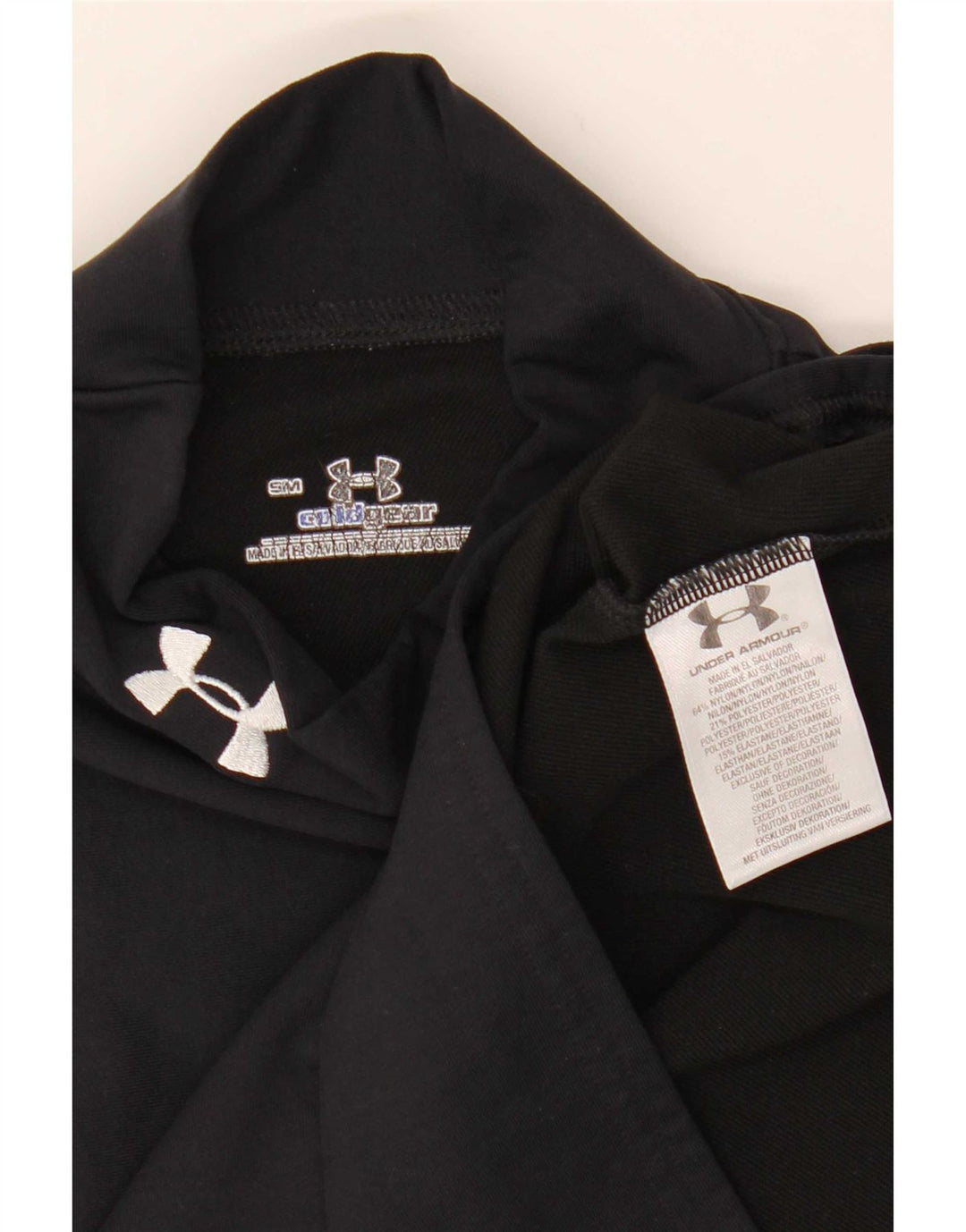 Under Armour Mens Cold Gear Top manica lunga piccolo poliestere nero