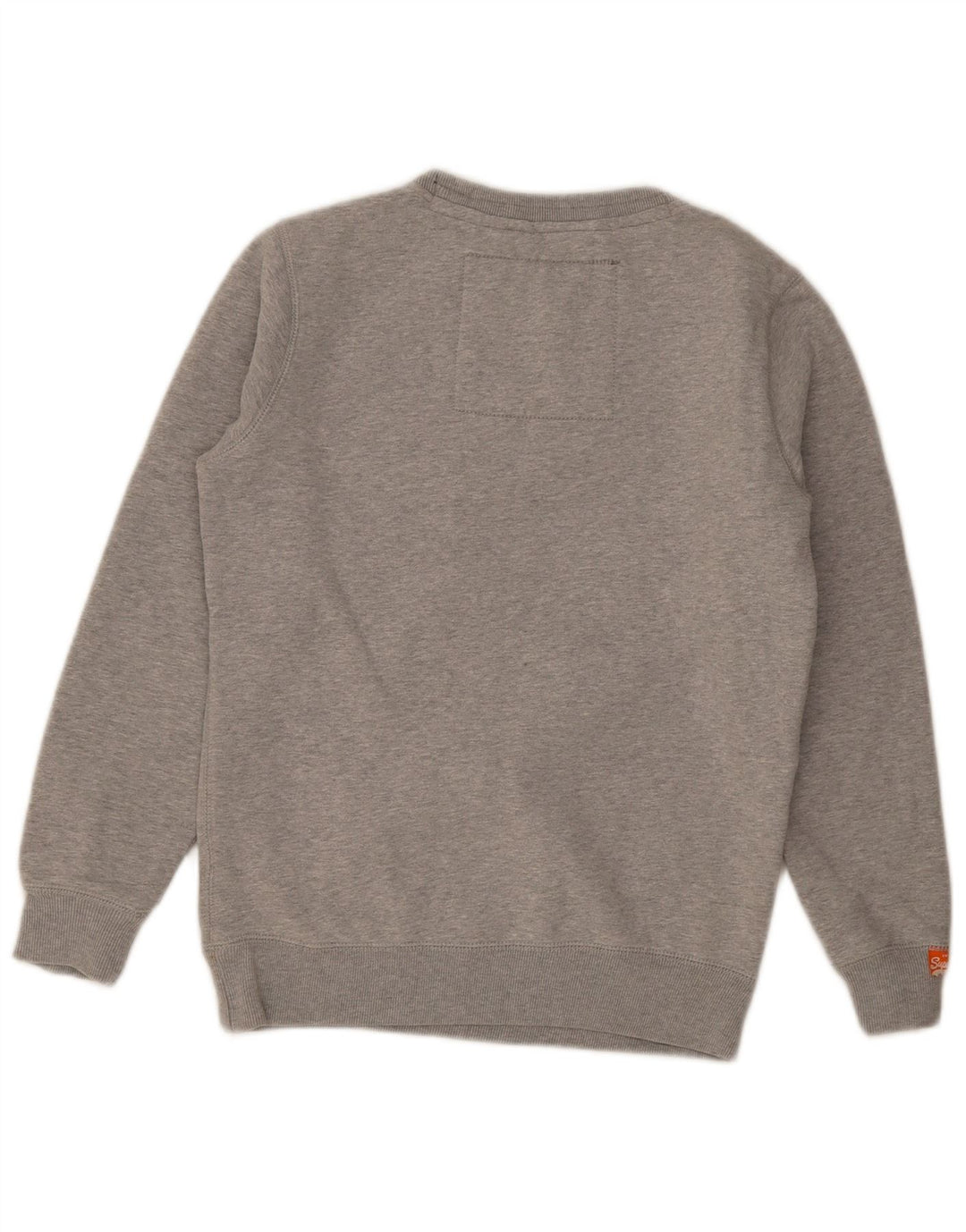 Felpa grafica da uomo Superdry Maglione piccolo cotone chiazzato grigio