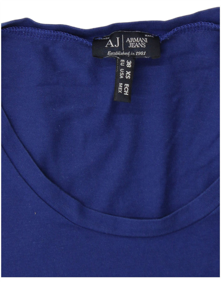 T-shirt grafica da donna Armani Jeans Top EU 38 cotone blu medio