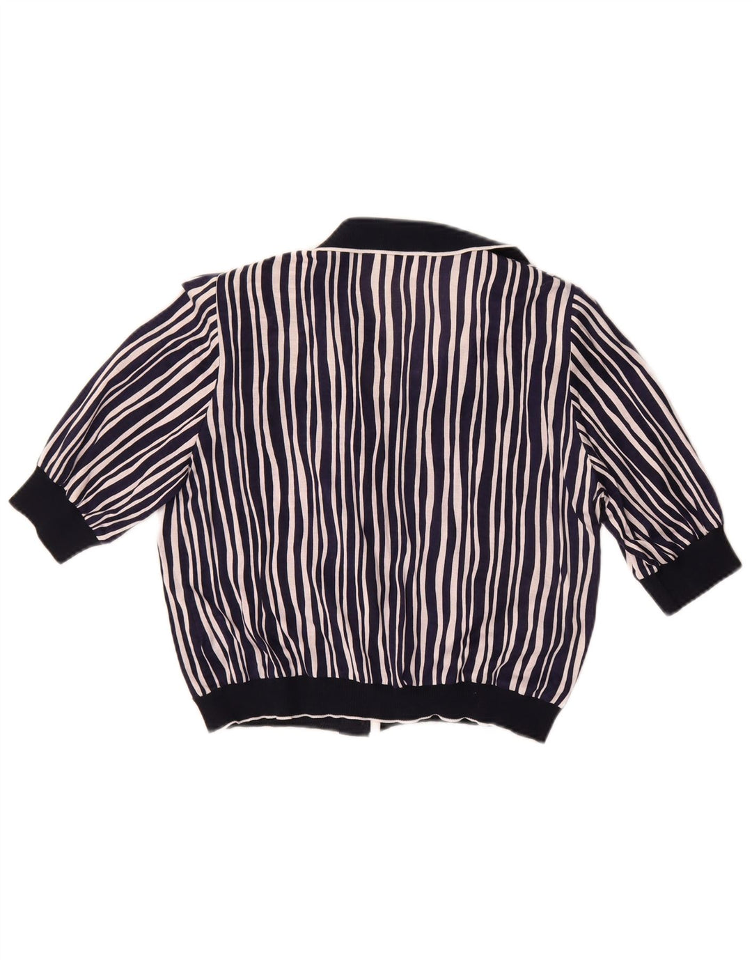 Liola Camicetta corta da donna a maniche corte IT 42 Blu navy medio a righe