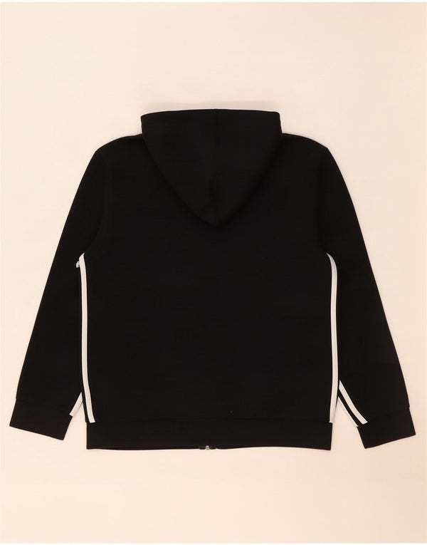 Maglione con cappuccio e zip Adidas da uomo in cotone nero medio