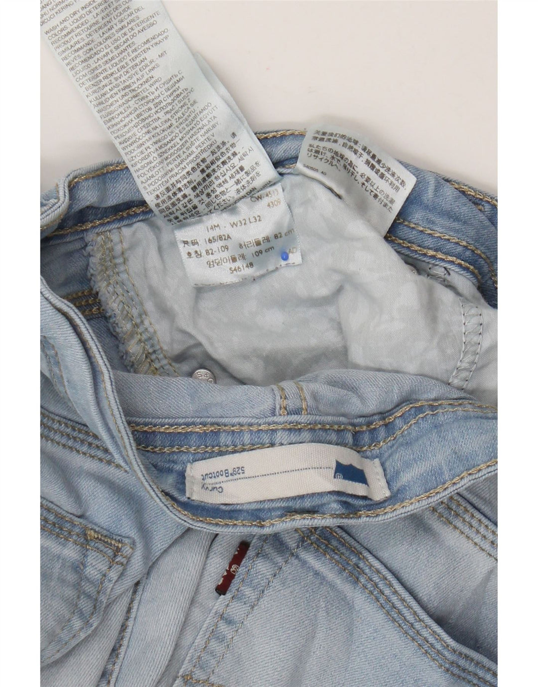 Jeans Levi's 529 Curvy Bootcut da donna W32 L32 in cotone blu