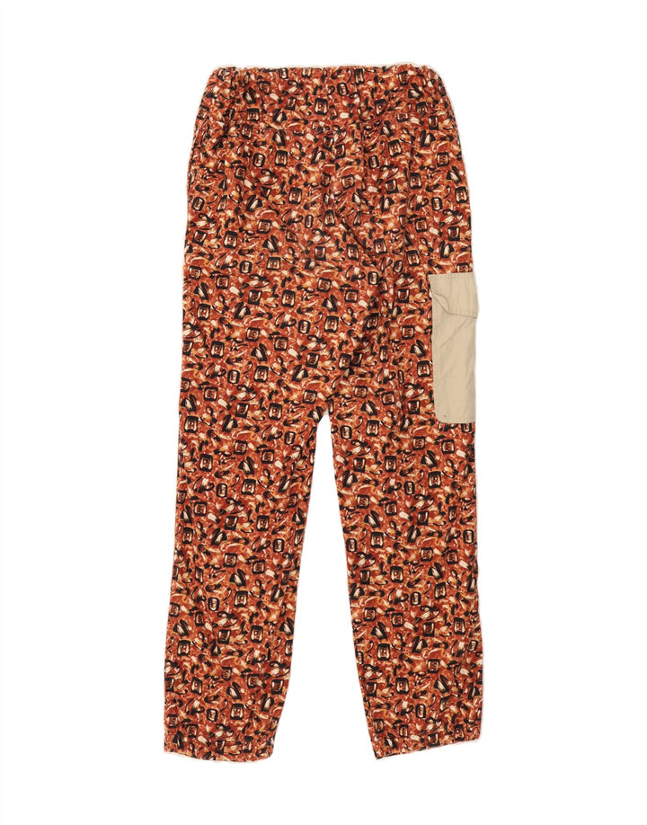 GREAT ESCAPES Womens Abstract Pattern Cargo Trousers W30 L30 Brown Vintage Great Escapes and Second-Hand Great Escapes from Messina Hembry 