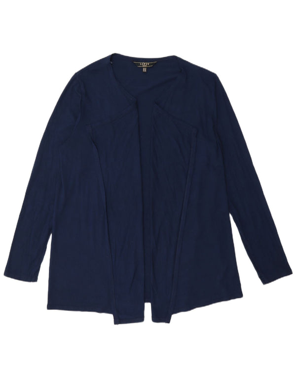 Lipsy Top aperto da donna a maniche lunghe UK 14 Large Blu navy
