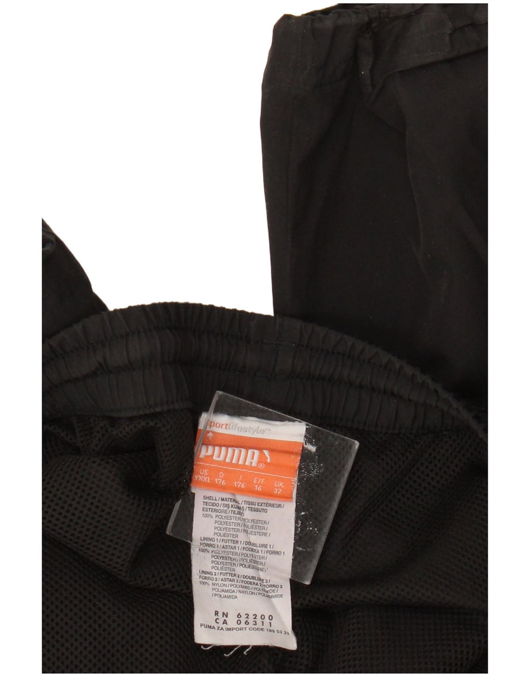 Pantaloni della tuta da ragazzo PUMA 15-16 anni Poliestere color block nero