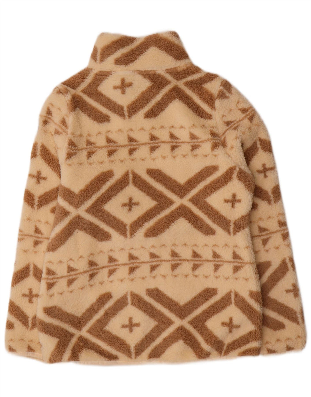 Giacca in pile da donna Basile UK 14 Large Beige Fair Isle Poliestere