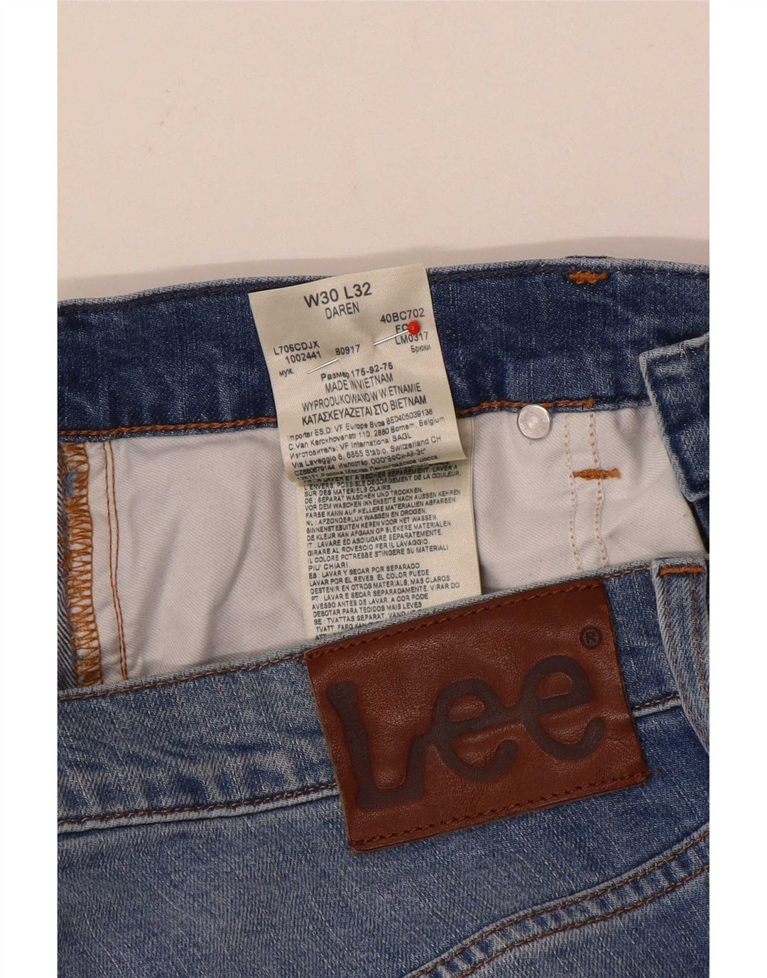 Jeans dritti da uomo Lee Daren W30 L32 cotone blu