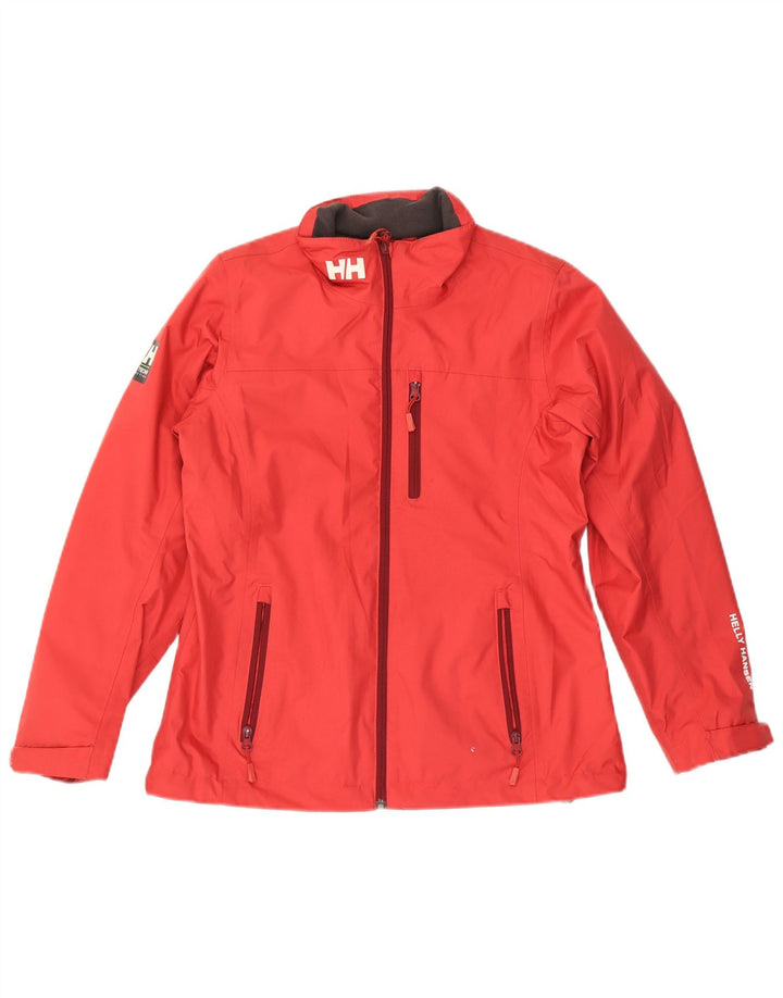 HELLY HANSEN Giacca a vento grafica da donna UK 14 Poliestere rosso medio