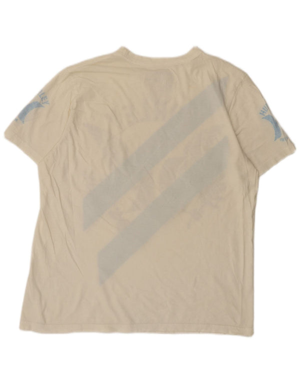 Hurley T-shirt grafica da uomo con vestibilità premium, taglia grande, in cotone bianco