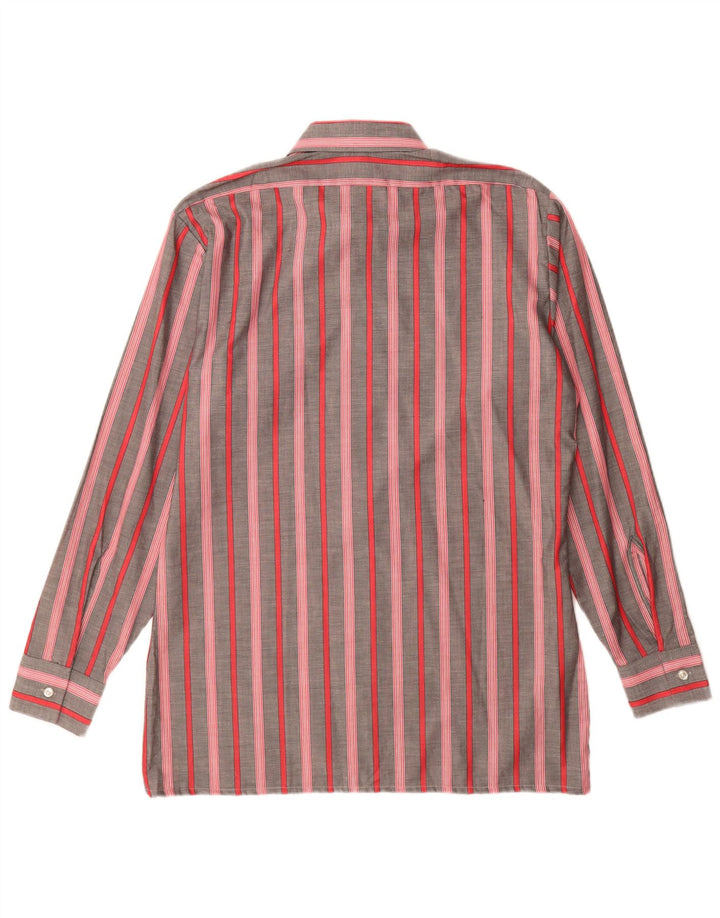 Camicia da uomo Bugelfrei taglia 40 cotone a righe grigio medio
