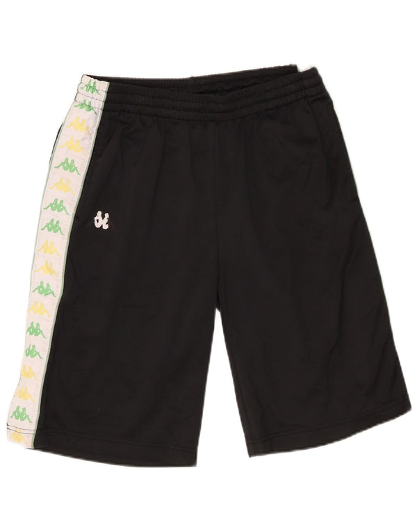 Kappa Pantaloncini sportivi grafici da uomo Medium Black Colourblock