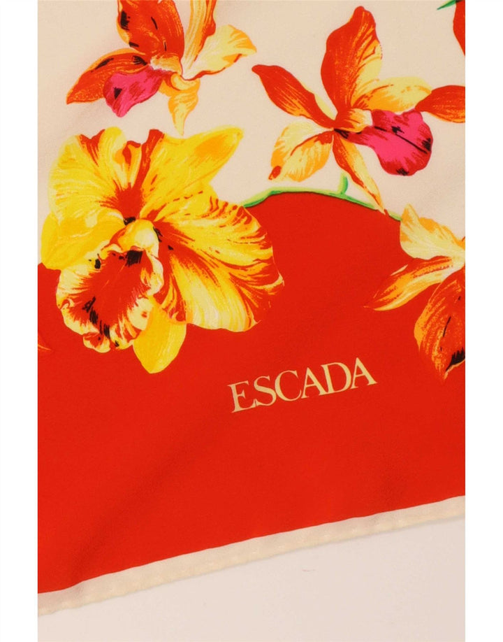 Sciarpa quadrata da donna Escada taglia unica floreale rosso