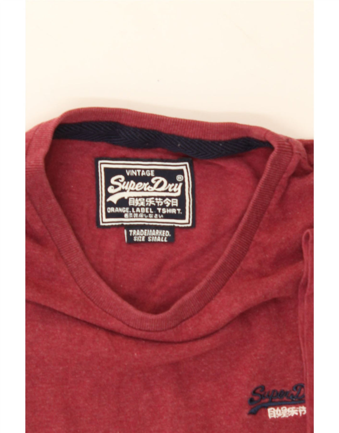 SUPERDRY Mens T-Shirt Top Small Red Cotton Vintage Superdry and Second-Hand Superdry from Messina Hembry 