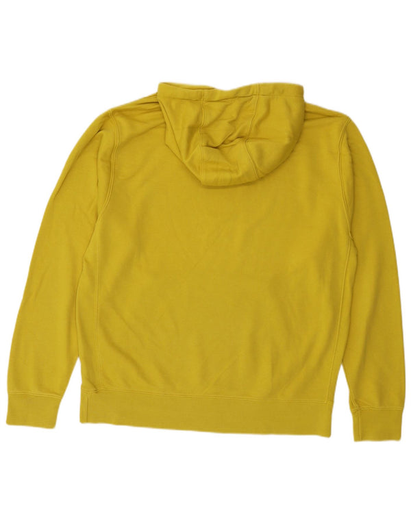 Felpa con cappuccio da uomo Nike Large in cotone giallo