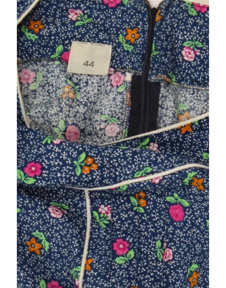 Abito lungo da donna Nuova Moda IT 44 Blu medio floreale