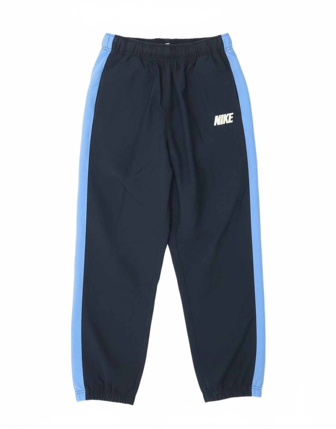 NIKE Mens Tracksuit Trousers Medium Blue Colourblock Polyester Sports