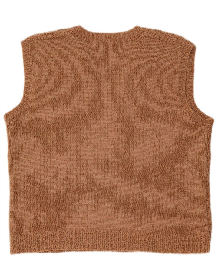 Canottiera vintage da uomo marrone medio
