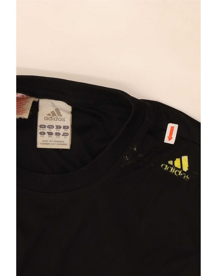Maglietta grafica Adidas da ragazzo, 15-16 anni, in poliestere nero
