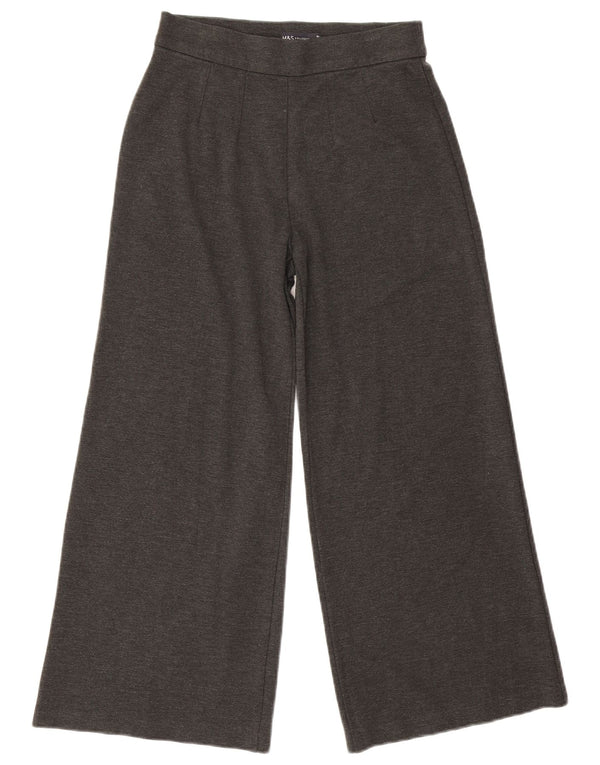 Pantaloni corti a gamba larga da donna Marks & Spencer UK 10 Small W28 L24 Grigio